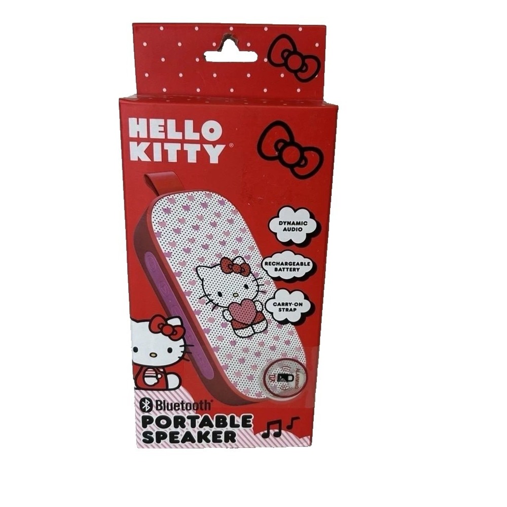 Hello Kitty Bluetooth Portable Speaker Rechargeable Battery, Dynamic Audio new